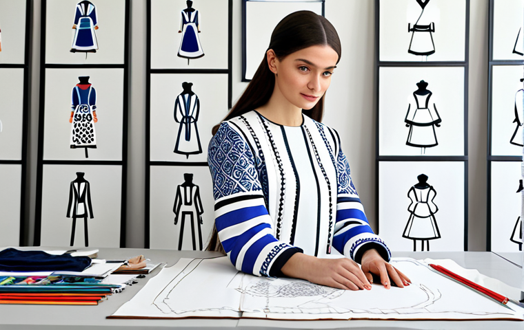 **
"A Georgian fashion designer in a bright, modern studio, surrounded by sketches and fabric swatches, fully clothed in professional attire, safe for work, appropriate content, perfect anatomy, natural proportions, showcasing a design that blends traditional Georgian embroidery with contemporary silhouettes, modest clothing, family-friendly, high quality."
**
