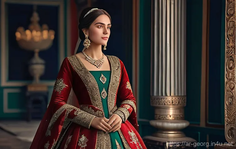 조지아 전통 의상 - **Prompt 1: Majestic Georgian Warrior in Chokha**
    "A proud and majestic Georgian man stands amid...